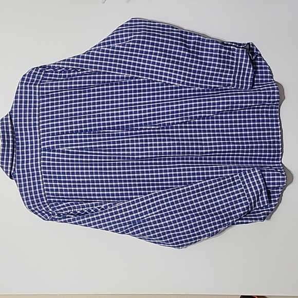CHAPS Blue & White Checkered Button Down Long Sleeve Shirt - Size XL - Picture 8 of 16